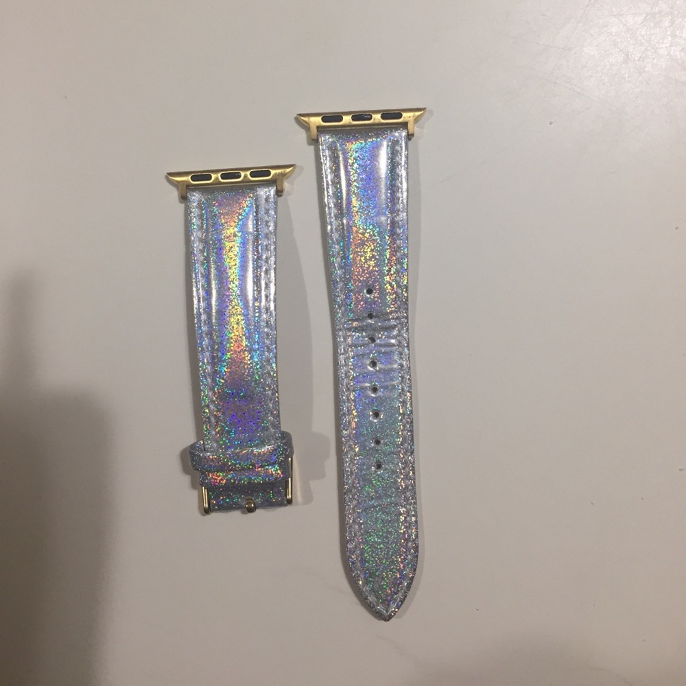 Holographic and gold Apple Watch band